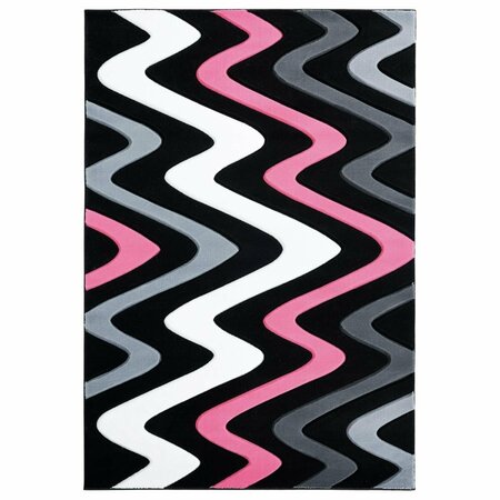 UNITED WEAVERS OF AMERICA 7 ft. 10 in. x 10 ft. 6 in. Bristol Embezzle Pink Rectangle Area Rug 2050 11186 912